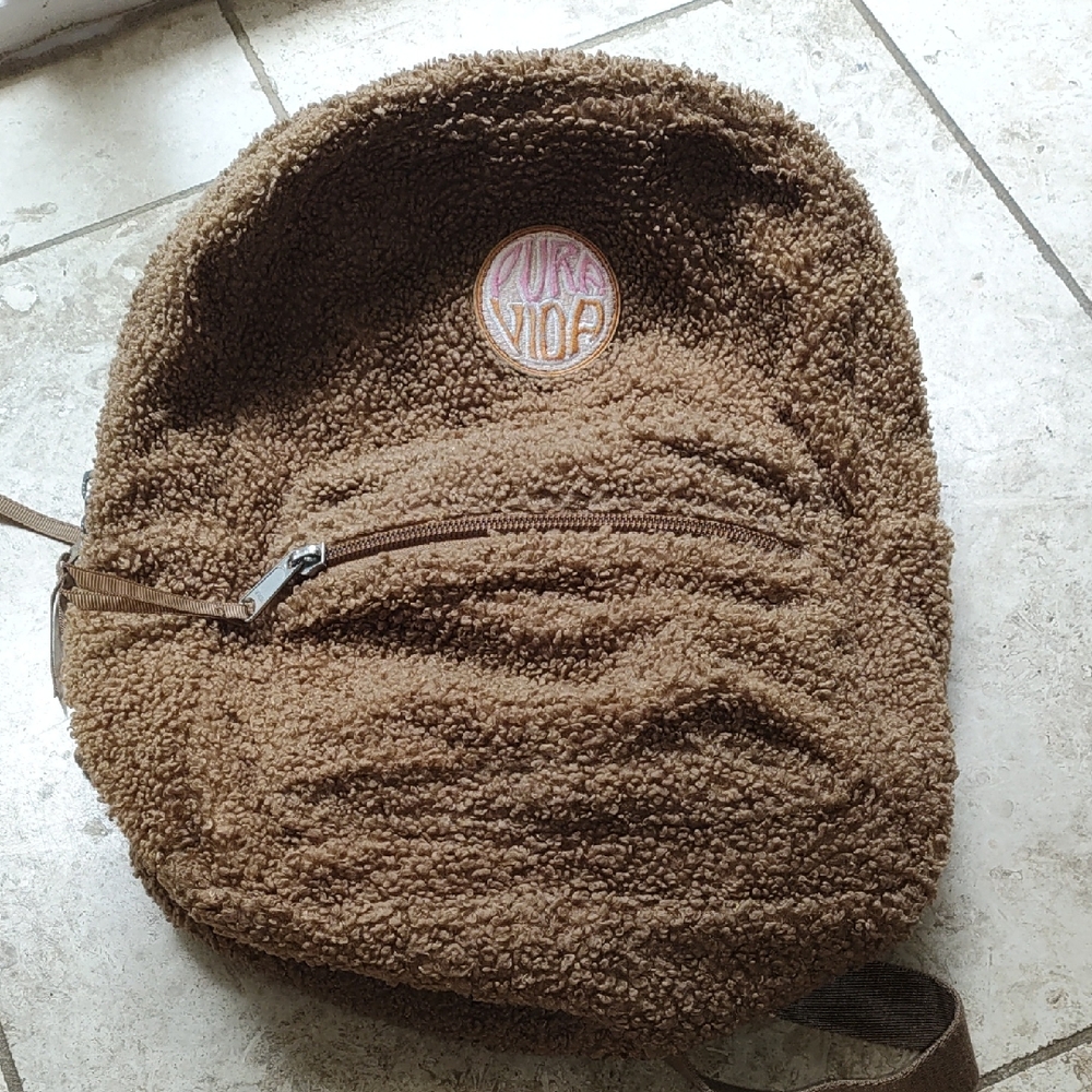 Pura Vida Tan Fleece Backpack